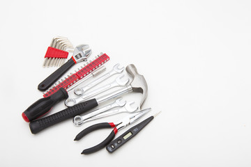 Mechanic tools set isolated on white background