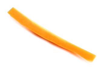 Sliced carrot isolated on white