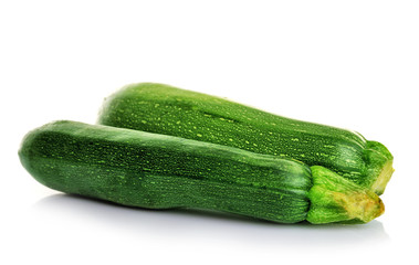 Fresh zucchini isolated on white