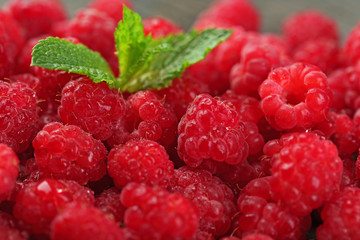 Sweet raspberries background