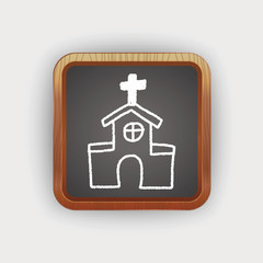 church doodle drawing