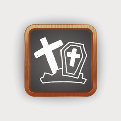 grave doodle drawing