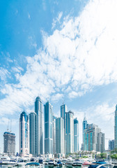 Dubai - AUGUST 9, 2014: Dubai Marina district on August 9 in UAE