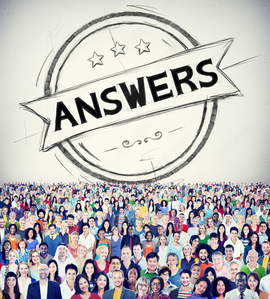 Poster answers explanation question opinion suggestion concept