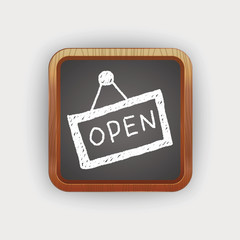 shop store sign doodle drawing