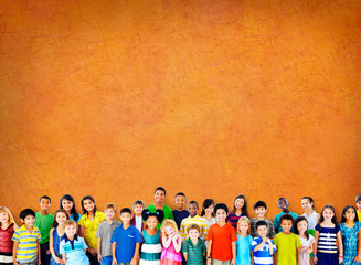 Obraz premium Children Kids Childhood Friendship Happiness Diversity Concept