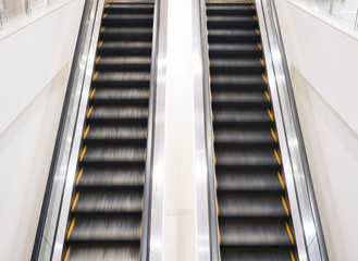 Escalators Up and Down move indoor public building