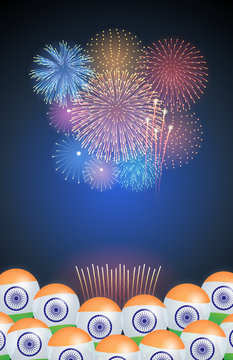 India holiday and festival background (Fireworks)