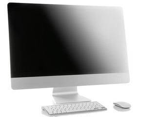 Modern computer isolated on white