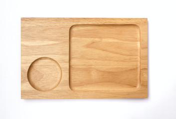 Square wooden tray