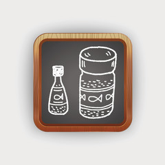 Pet fish feed  doodle