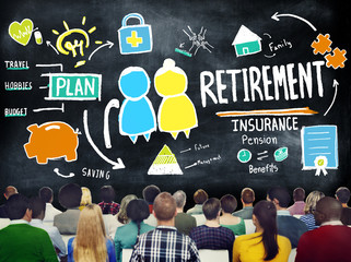 Business People Employee Retirement Presentation Seminar Concept