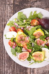 vegetable salad with fresh fig