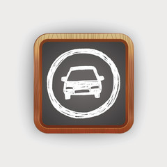 only car drive sign doodle