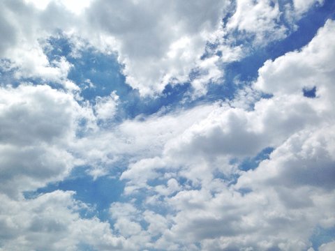 white clound and blue sky background