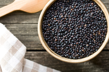 Beluga. Black lentil.