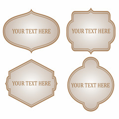 Set of vintage frames vector