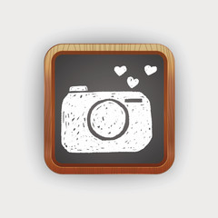 Fototapeta premium love camera doodle