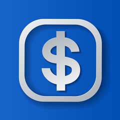 Obraz premium Dollar Sign on Blue Background