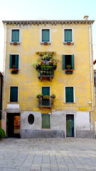 old yellow color building front elevation