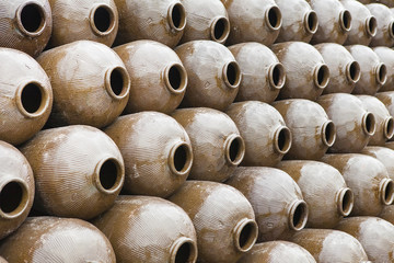 Closed up of clay pot