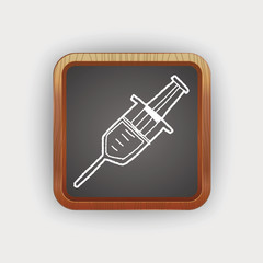 Syringes doodle drawing