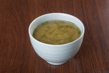 japanese cuisine. miso on the background