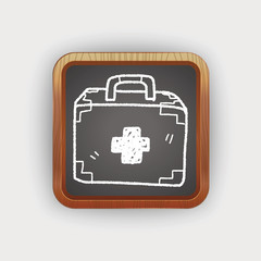 medical box doodle drawing