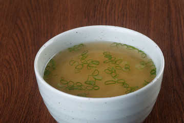 japanese cuisine. miso on the background