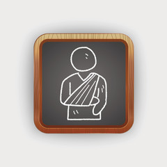 Fracture hand doodle