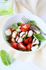 salad Caprese with basil