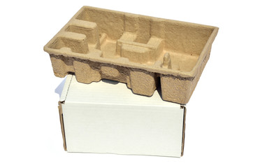 White and brown box