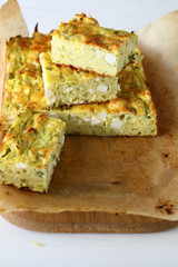 zucchini pies on cutting boards