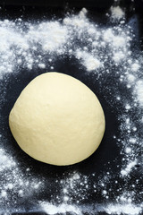 dough on dark background