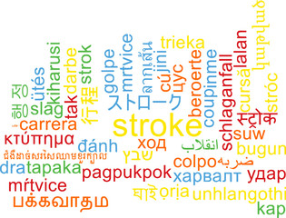 Stroke multilanguage wordcloud background concept