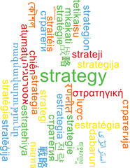 Strategy multilanguage wordcloud background concept