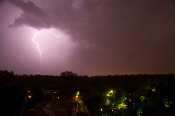 Night thunderstorm