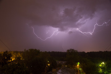 Night thunderstorm