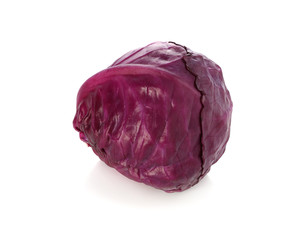 Obraz premium beautiful red cabbage isolated on white