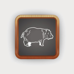 hippo doodle