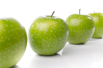 Fresh green apples