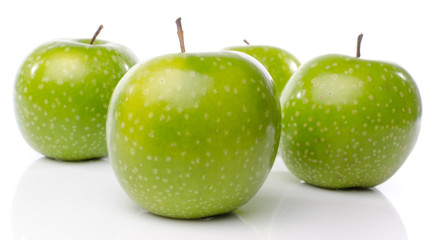 Fresh green apples