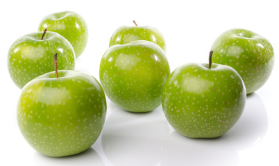 Fresh green apples