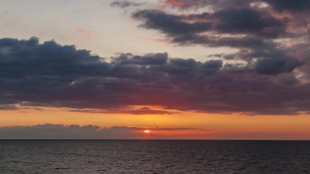 sunset at baltic beach