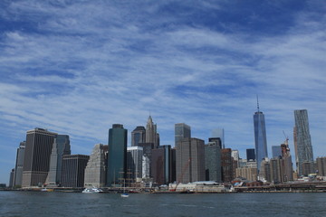 Fototapeta na wymiar New York City, Skyline der Südspitze von Manhattan
