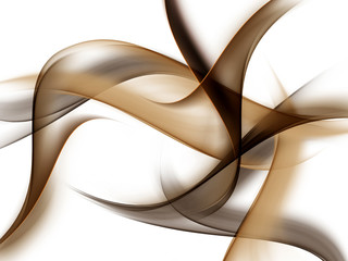 Naklejka premium Brown Abstract Waves Art Fractal Background