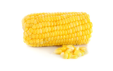 fresh of corn isolated on white background.