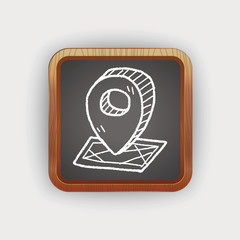 Obraz premium location doodle