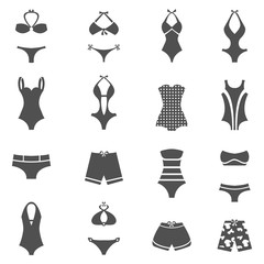 Swimwear Icons Set