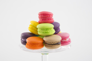 traditional french colorful macarons